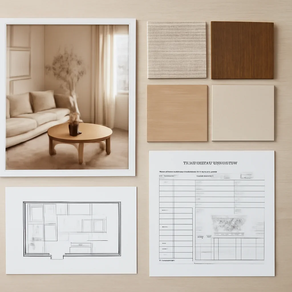 Coordinated drawings and finish information for project partners