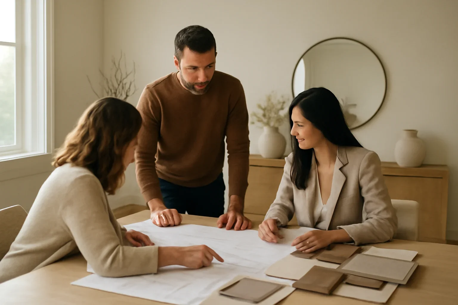 Interior design collaboration for design support for development and real-estate partners