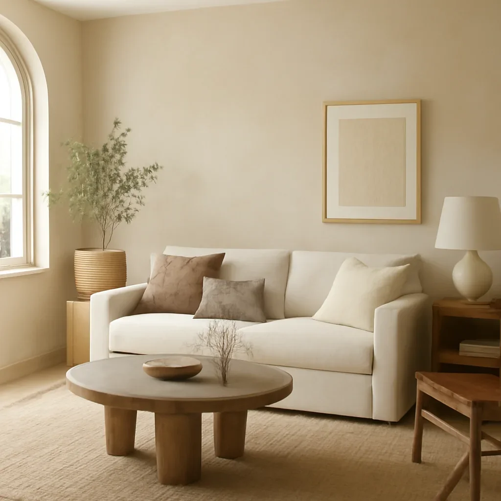 Calm interior prepared for a design decision consultation