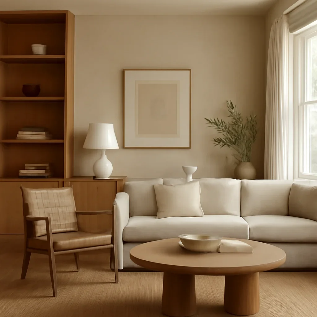 Calm interior prepared for a design decision consultation
