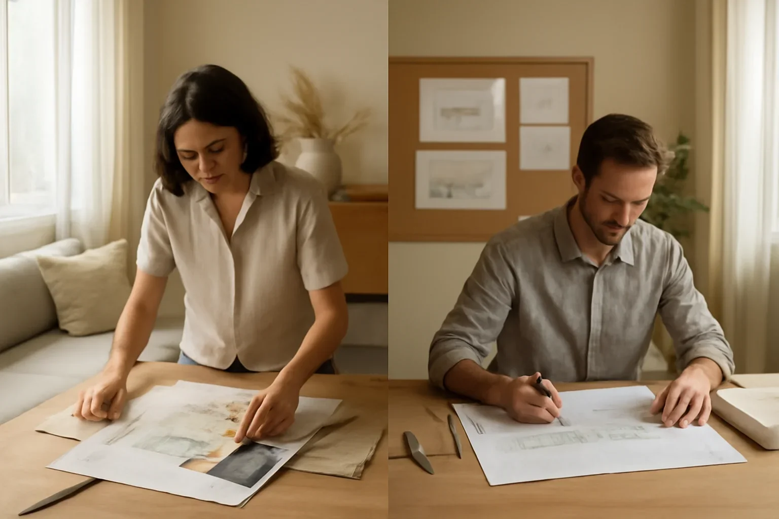 Interior planning scene for interior designer vs architect