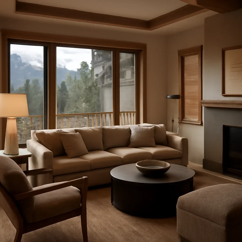Inviting finished interior representing design work in Whistler