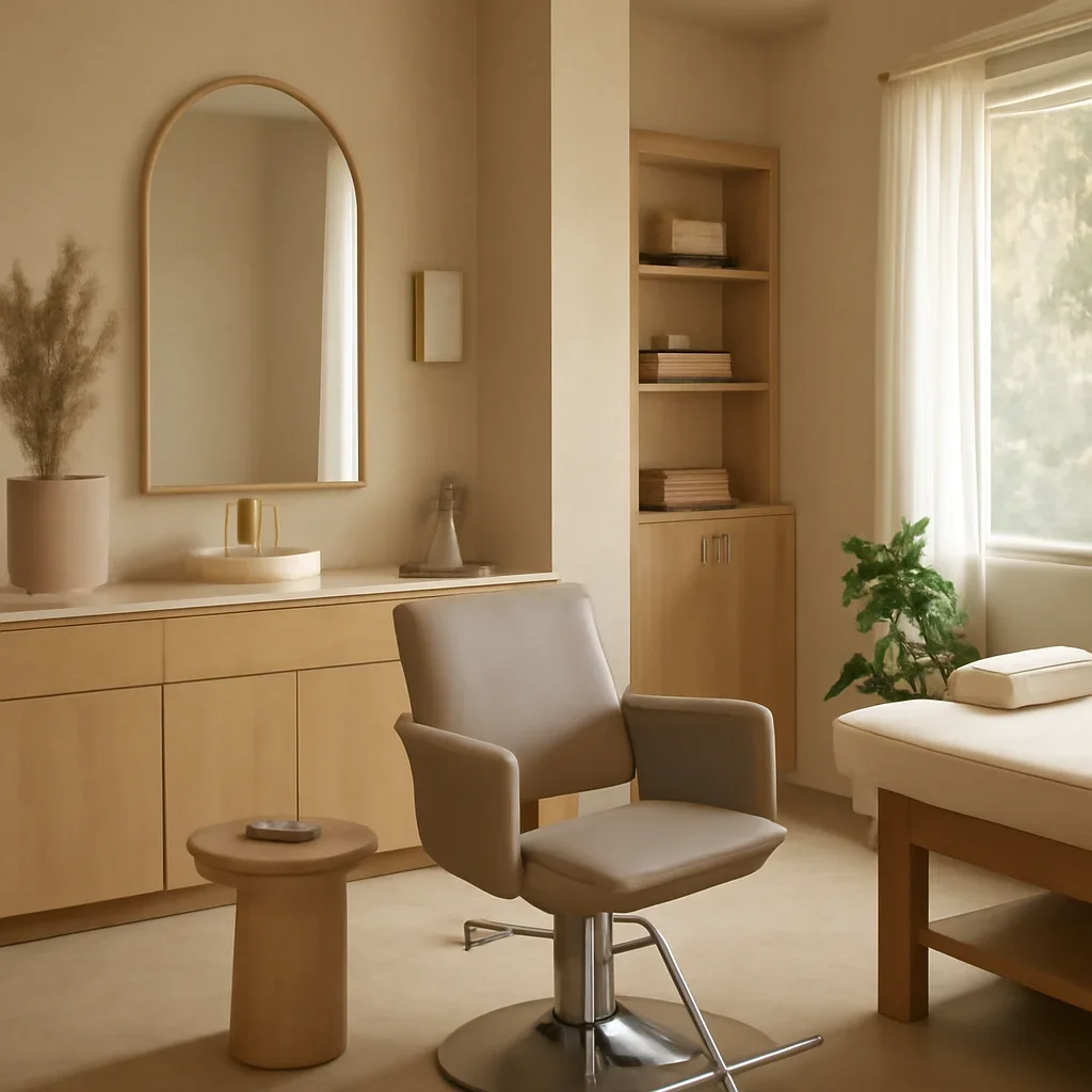 Completed Vancouver salon or spa interior designed around client experience and daily workflow