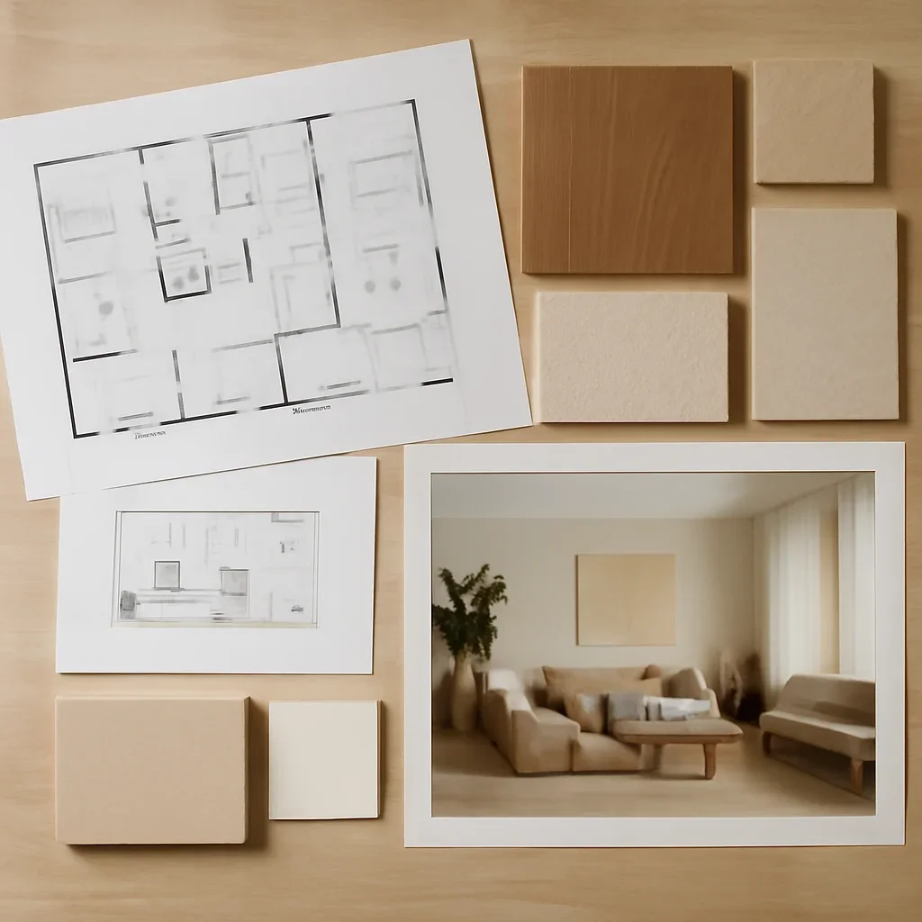 Salon and spa plans, station layouts and finish selections prepared for a Vancouver project