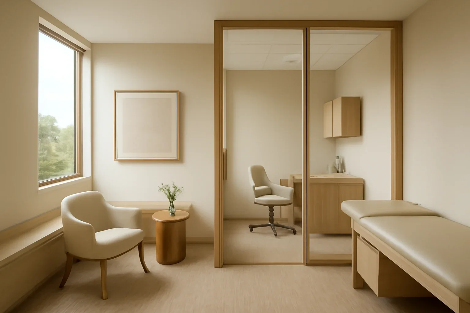 Interior project setting for clinic tenant improvement in surrey