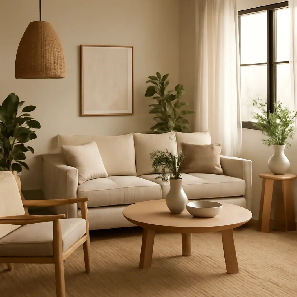 Calm West Coast interior prepared for a design consultation