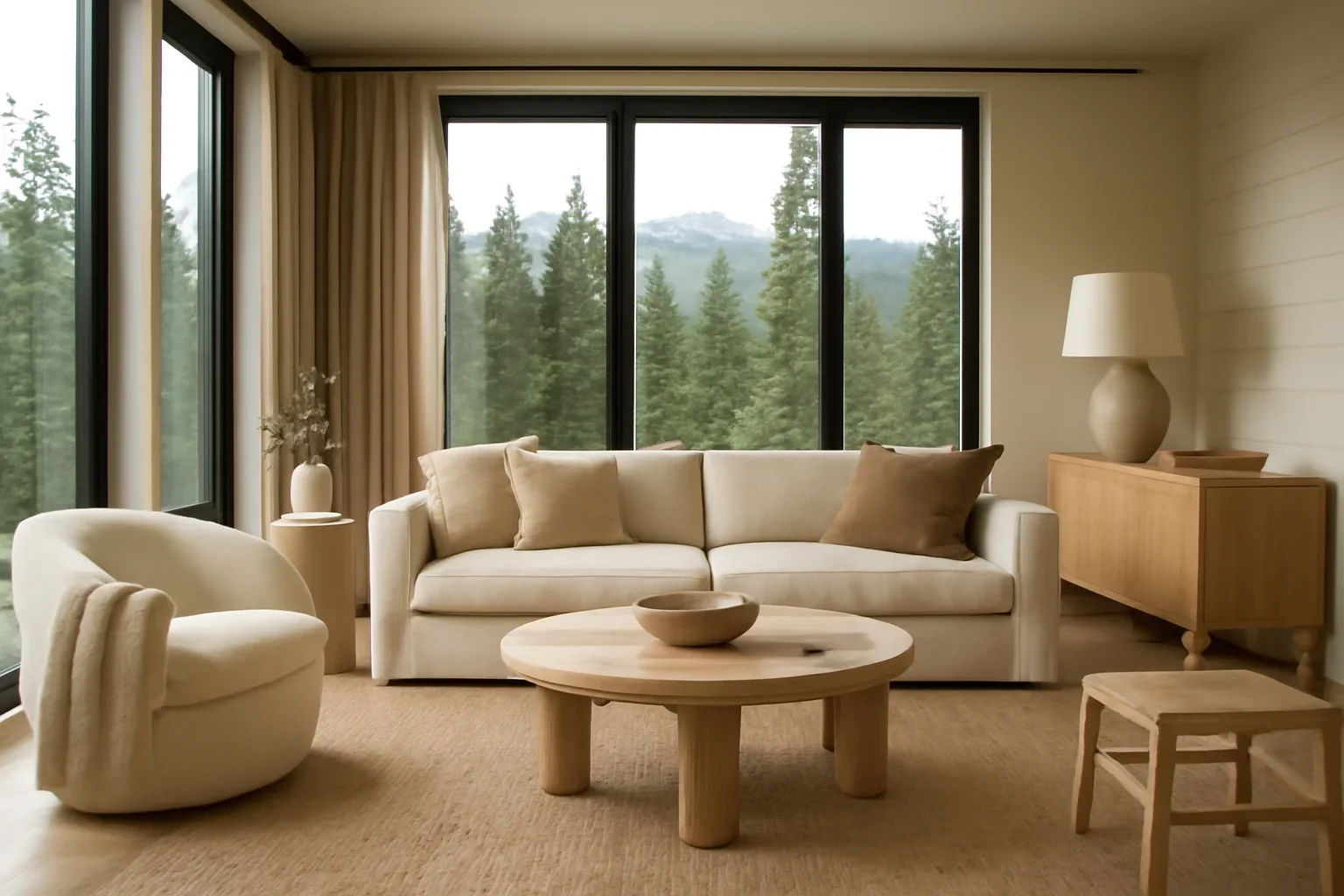 Interior project setting for vacation-home interior design in whistler